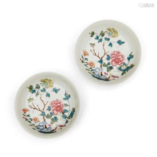 Pair of Small Famille Rose Dishes