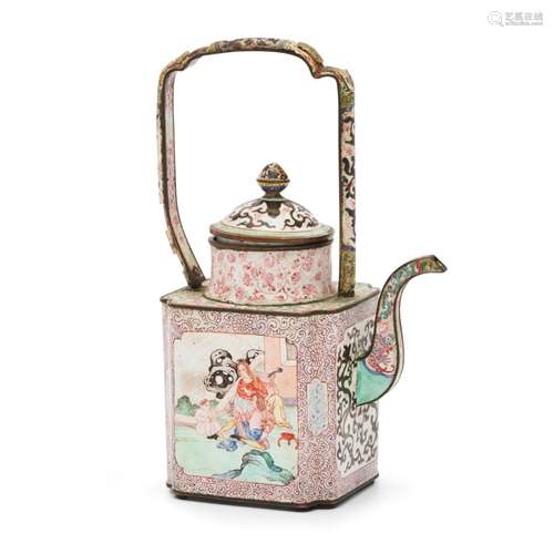 Canton Enamel Teapot