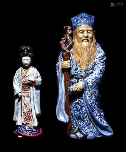 Two Japanese Porcelain Figures