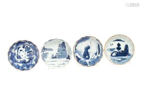 12 Japanese Blue and White Porcelain wares