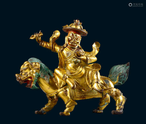清乾隆 北京宫廷 白哈尔身之王像