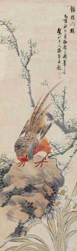张熊（1803-1886） 锦耀门楣 立轴 设色纸本
