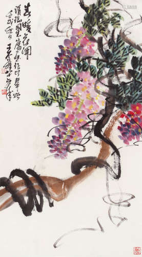 王个簃（1897-1988） 春暖花开 立轴 设色纸本