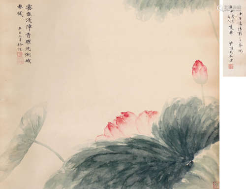 徐玥（1916-2001） 湘娥春腻 立轴 设色纸本
