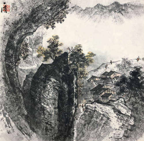 陶一清（1914-1986） 山居图 镜心 设色纸本