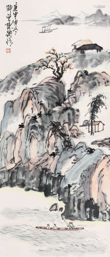 陈师曾（1876-1923） 秋山晚渡 镜心 设色纸本