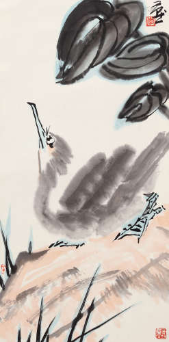 李燕（b.1943） 花鸟 立轴 设色纸本