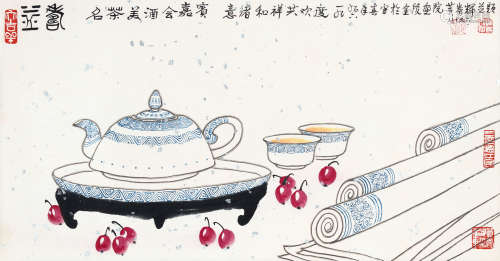 黄养辉（1911-2001） 益寿 镜心 设色纸本