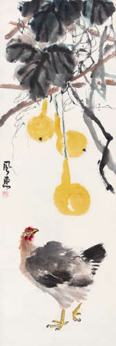 郭凤惠（1898-1973） 大吉图 立轴 设色纸本
