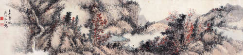 启功（1912-2005） 秋山之色 镜心 设色纸本