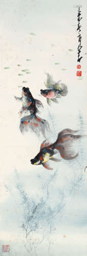 赵少昂（1905-1998） 金鱼图 镜心 设色纸本