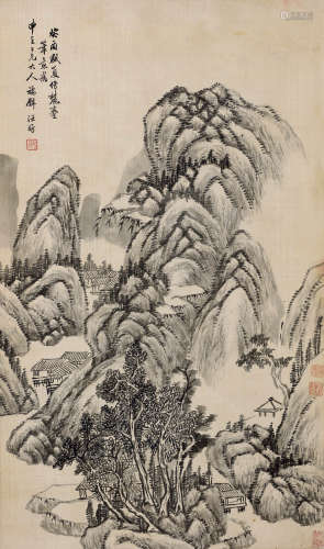 汪昉（1799-1877） 山水 立轴 水墨绢本