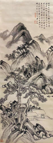 吴华源（1893-1972） 墨笔云山 立轴 水墨纸本