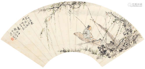 吴观岱（1862-1929） 渔歌曲 镜心 设色纸本
