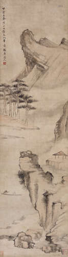 弘旿（1743-1811） 仿元人山水 立轴 设色纸本