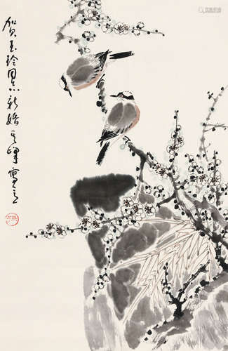 孙其峰（b.1920） 花鸟 镜心 设色纸本