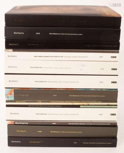 Bonhams Asian Arts catalogues, London, 2009-2014, fifteen ca...