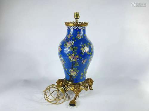 Lampe de table cloisonnée