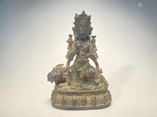 Bronze saupoudré d'or Avalokitesvara