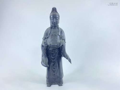 Statue de bodhisattva en bronze