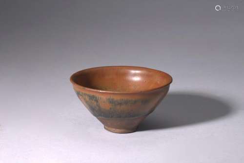 A JIAN BLACK GLAZED 'HARE'S FUR' TEA BOWL