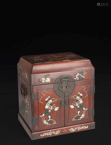 A HUANGHUALI EMBELLISHED TABLE CABINET