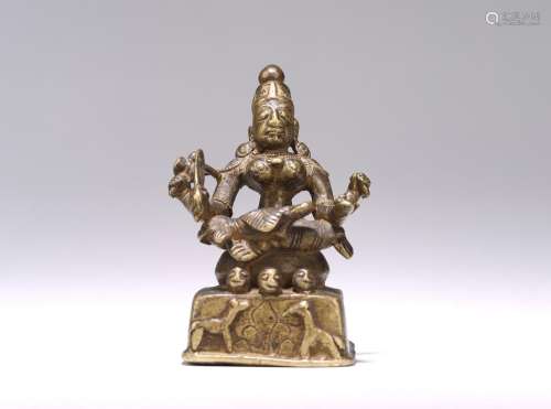 AN INDIAN COPPER ALLOY FIGURE OF KALI