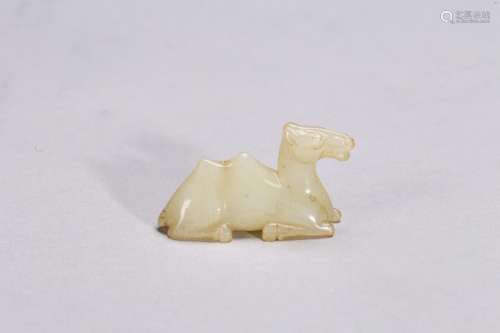 A CHINESE WHITE JADE CAMEL