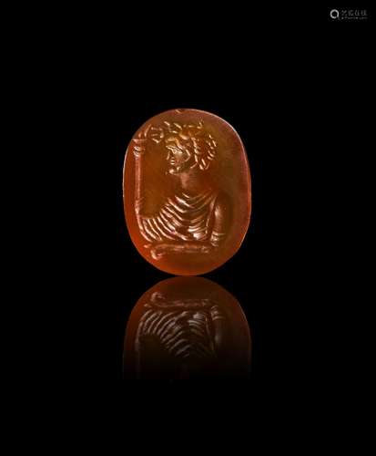 A VERY FINE LATE HELLENISTIC CARNELIAN INTAGLIO PTOLEMAIC FE...