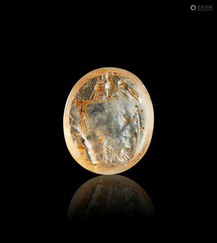 A ROMAN ROCK CRYSTAL INTAGLIO OF AN EAGLE, IMPERIAL PERIOD, ...