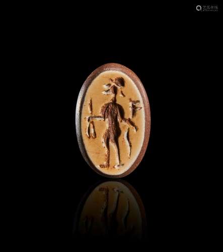 A GREEK INTAGLIO OF AN ARCHER, CIRCA 4TH CENTURY OR LATER