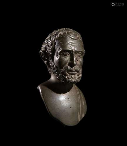 A SILVER BUST OF A NOBLE MAN, PROBABLY GRAND TOUR, 17TH/18TH...