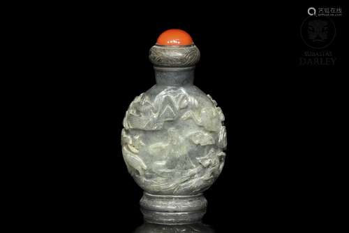 Carved stone snuff-bottle, Qing dynasty