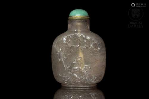 Quartz snuff bottle, Qing dynasty