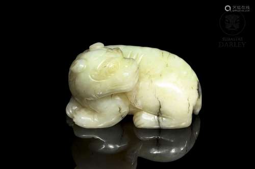 Jade lion, Qing dynasty