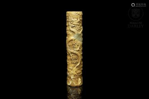 Elongated stone 'Shoushan' seal, Qing dynasty