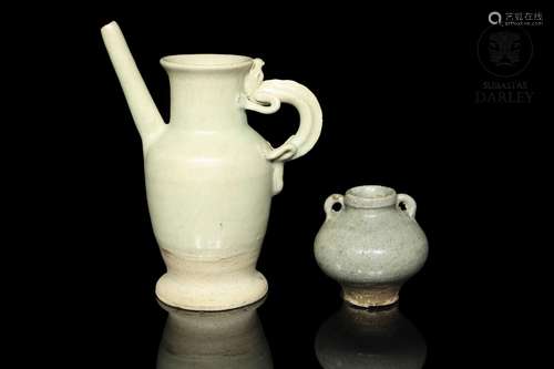 Two pieces of glazed ceramics, Song style