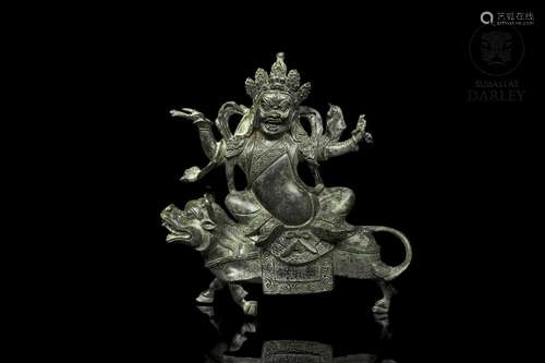 Bronze figure "Vaishravana", China, Qing dynasty