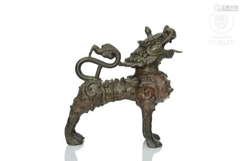 Bronze guardian lion, Nepal, 19th century