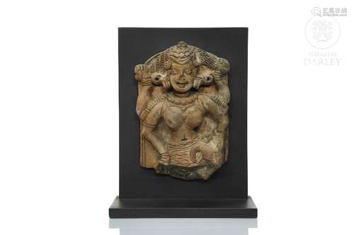 Relief of Hindu deity, 20th century