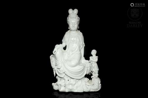 White porcelain figure "Guanyin", 20th century