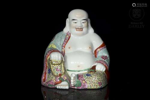 Enamelled porcelain "Buddha", Zeng Longsheng, 20th...