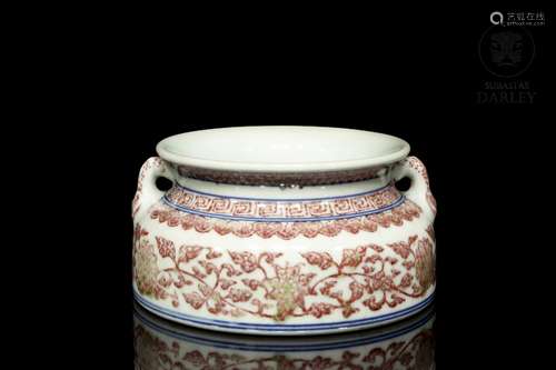 Porcelain "floral" vase, with Qianlong mark