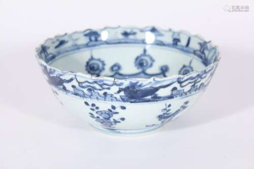 Bol en porcelaine bleu blanc<br />
Chine, XVIe/XVIIe siècle<...