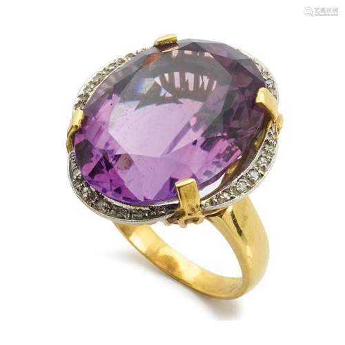 Amethyst-Diamantring