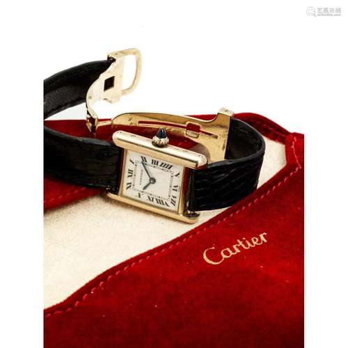 Goldene Damen CARTIER Tank