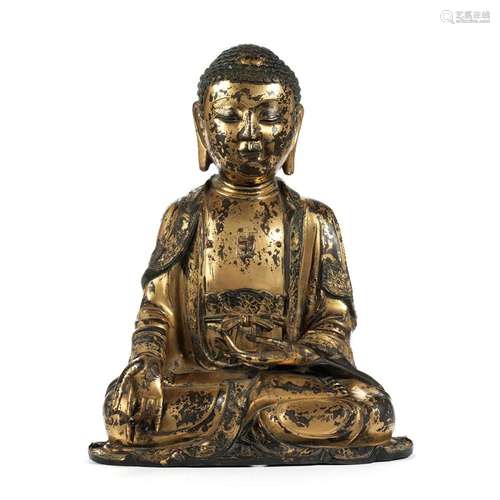 Chinesische Buddha-Figur in der Haltung des „Medizin-Mantras...