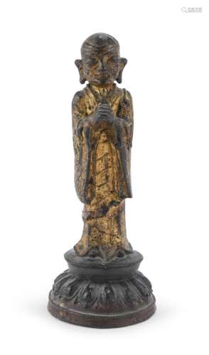 LACQUERED AND GILT BRONZE SCULPTURE, CHINA, 19TH CENTURY
