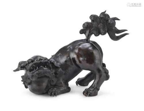 IMPORTANT BRONZE SCULPTURE WITH BURNISHED PATINA, CHINA LATE...