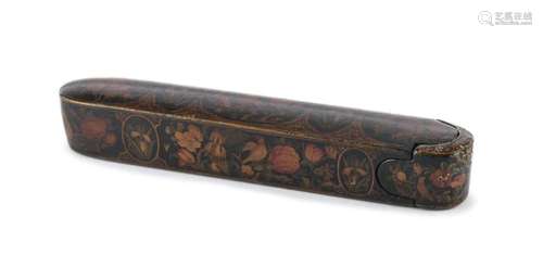 PAINTED AND LACQUERED WOODEN PEN HOLDER, IRAN, 20TH CENTURY